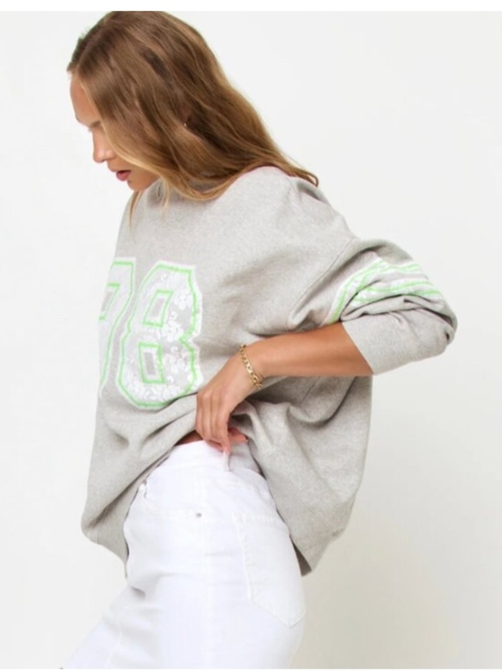 NWT L*Space Anthropologie Legend 98 Oversized Sweatshirt Sz Small - Picture 3 of 13
